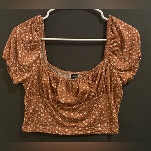 Shein floral crop top